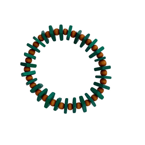 Bracciale legno Zoloti Vorota - verde - Bijondo