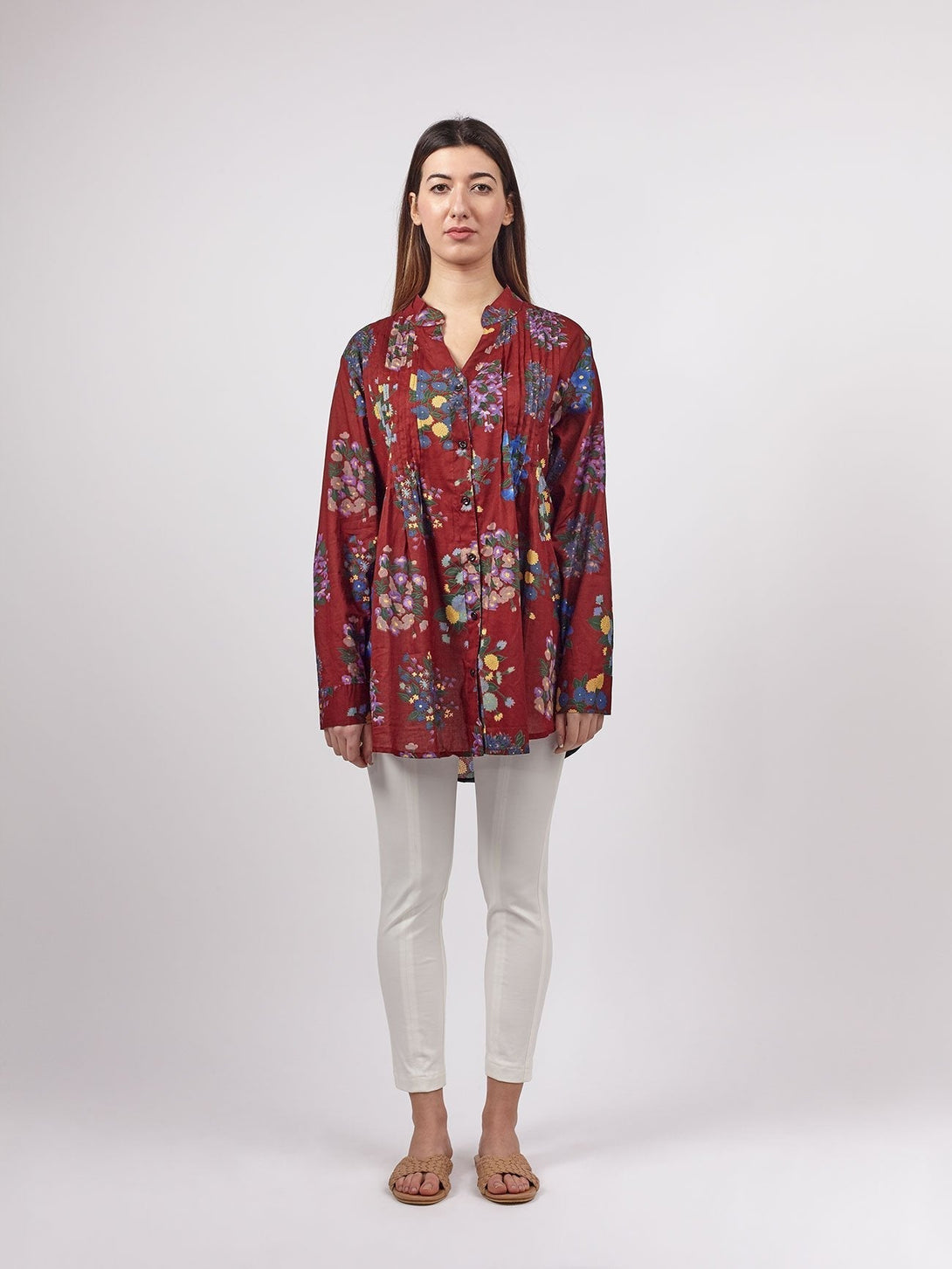 Camicia cotone Marianne - bordeaux - Bijondo