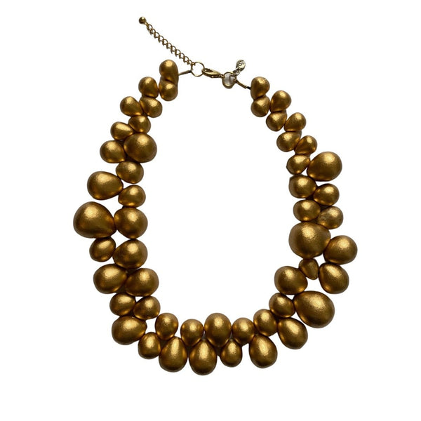 Collana Tibet Metallic legno regolabile - oro - Bijondo