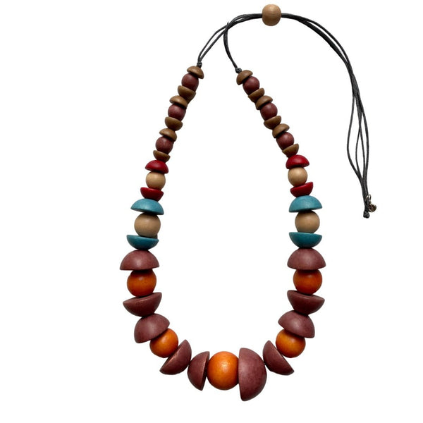 Collana legno Aurora - arancione - Bijondo