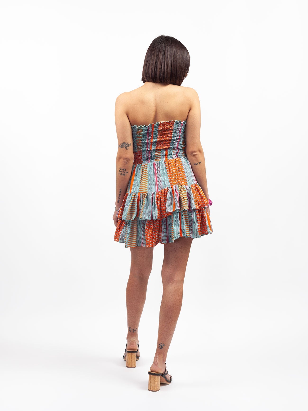 Tatiana short flounced skirt