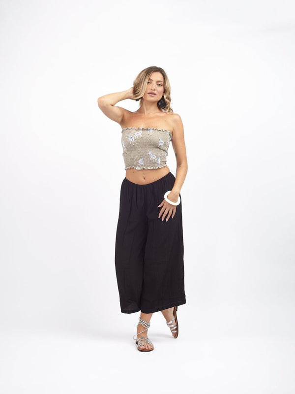 Top crop fascia elastica Michelle - zebre - Bijondo