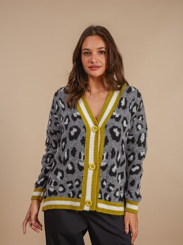 Cardigan animalier Constance