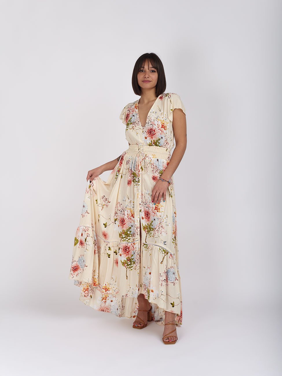 Auguste delilah frill maxi clearance dress