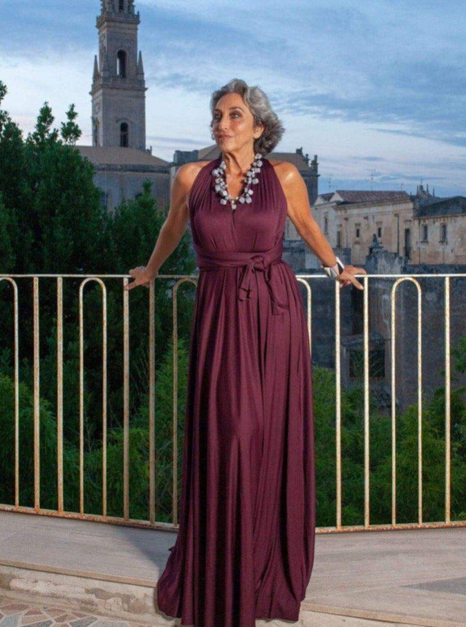 Vestito trasformabile Ayunita infinity - bordeaux - Bijondo