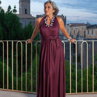 Vestito trasformabile Ayunita infinity - bordeaux - Bijondo