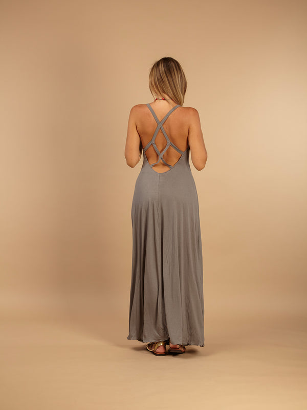 Vestito lungo open back Marina